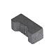 Passtuk (24st begin en 24st halve \ lg) H-Profielsteen 8cm KOMO zwart met deklaag op=op