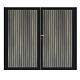 WPC Schutting Compleet Verticaal incl. 1 paal 184 x188 cm Zwart + Antraciet Rhombus
