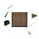 WPC Schutting Compleet Verticaal incl. 1 paal 184 x188 cm Zwart + Antraciet Rhombus