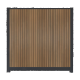 WPC Schutting Compleet Verticaal incl. 1 paal 184 x188 cm Antraciet + Teak Rhombus