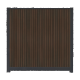 WPC Schutting Compleet Verticaal incl. 1 paal 184 x188 cm Antraciet + Donkerbruin Rhombus