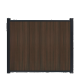 WPC Schutting Compleet Verticaal incl. 1 paal 184 x188 cm Antraciet + Donkerbruin Geborsteld