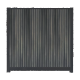 WPC Schutting Compleet Verticaal incl. 1 paal 184 x188 cm Antraciet + Antraciet Rhombus