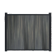 WPC Schutting Compleet Verticaal incl. 1 paal 184 x188 cm Antraciet + Antraciet Geborsteld