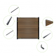 WPC Schutting Compleet Horizontaal incl. 1 paal 184 x185 cm Antraciet + Teak Rhombus Schaduw