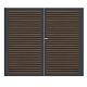 WPC Schutting Compleet Horizontaal incl. 1 paal 184 x185 cm Antraciet + Donkerbruin Rhombus Schaduw