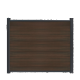 WPC Schutting Compleet Horizontaal incl. 1 paal 184 x185 cm Antraciet + Donkerbruin Geborsteld