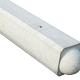 Beton eindpaal met bol kop 10x10x275cm sponning 37 cm wit