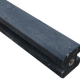 Beton tussenpaal voor rabat systeem met schroefbus kop 10x10x300cm sponning 138 cm antraciet