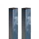WPC Horizontale schutting Aluminium Hoekpaal incl. paalkap 7,5x7,5x270 cm - Antraciet