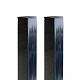 WPC Horizontaal schutting Aluminium Hoekpaal incl. paalkap 7,5x7,5x270 cm - zwart